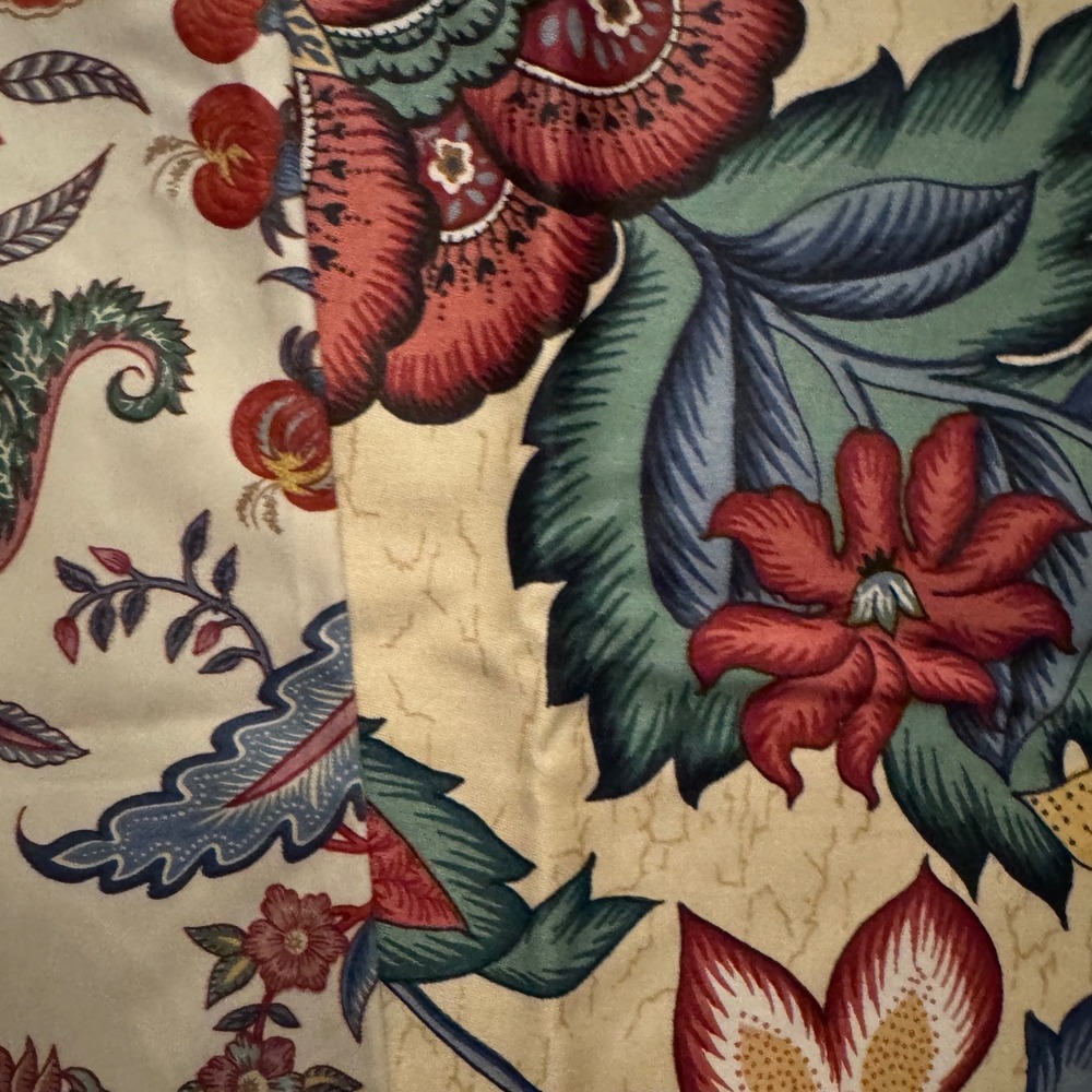P Kaufmann Waverly Floral Cotton Fabric Lot 2 Yards Greenfield Village Vintage - Picture 6 of 9